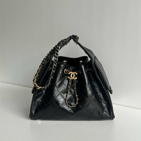 全新有購證🖤 爆款包包❤️‍🔥 Chanel 香奈兒 25 Hobo Bag 黑金小號