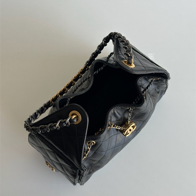 全新有購證🖤 爆款包包❤️‍🔥 Chanel 香奈兒 25 Hobo Bag 黑金小號-3