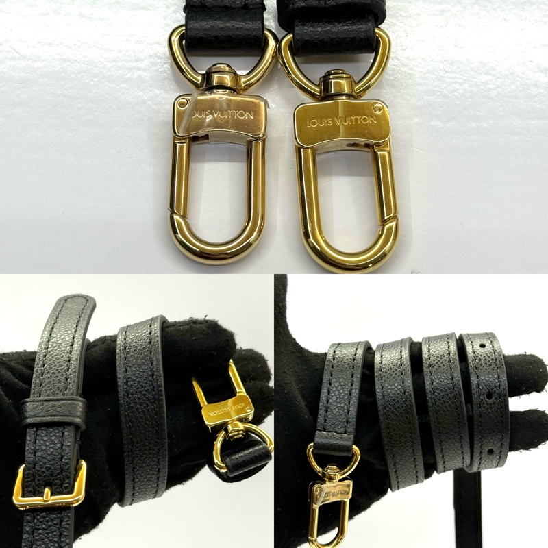 LOUIS VUITTON  路易威登 黑色老花壓紋牛皮手提斜背2way包 EMPREINTE NANO SPEEDY M82450-6