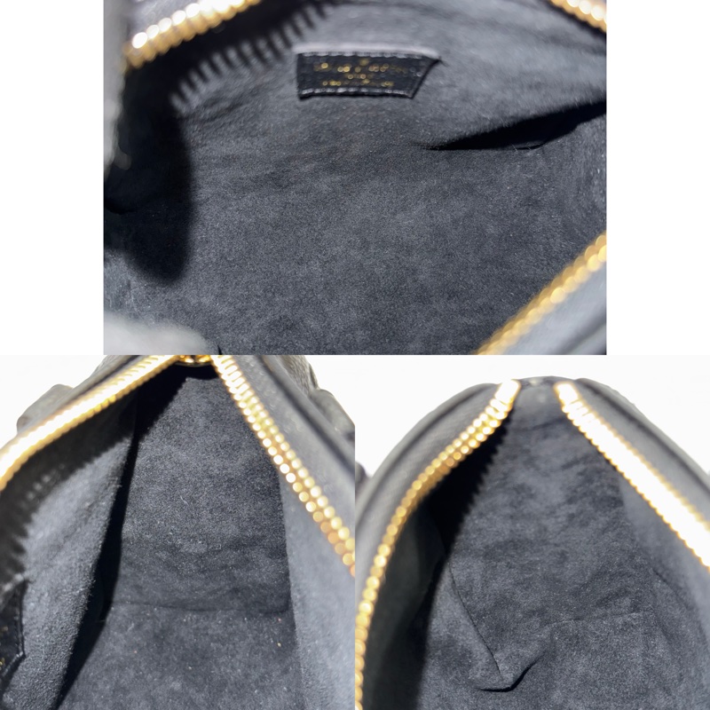 LOUIS VUITTON  路易威登 黑色老花壓紋牛皮手提斜背2way包 EMPREINTE NANO SPEEDY M82450-7