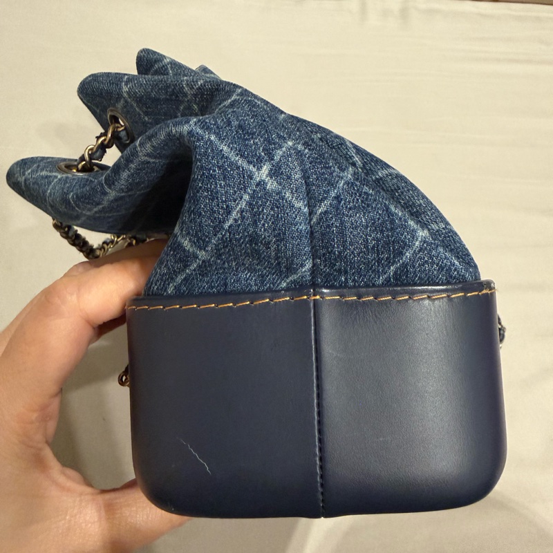 Chanel 香奈兒 丹寧流浪雙肩包（小號）-16