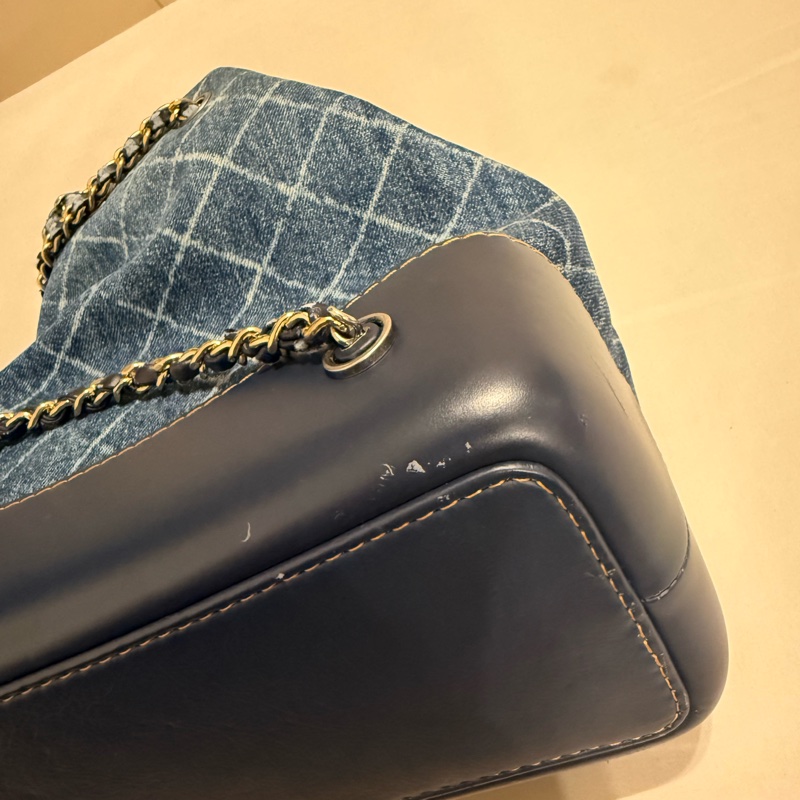 Chanel 香奈兒 丹寧流浪雙肩包（小號）-20