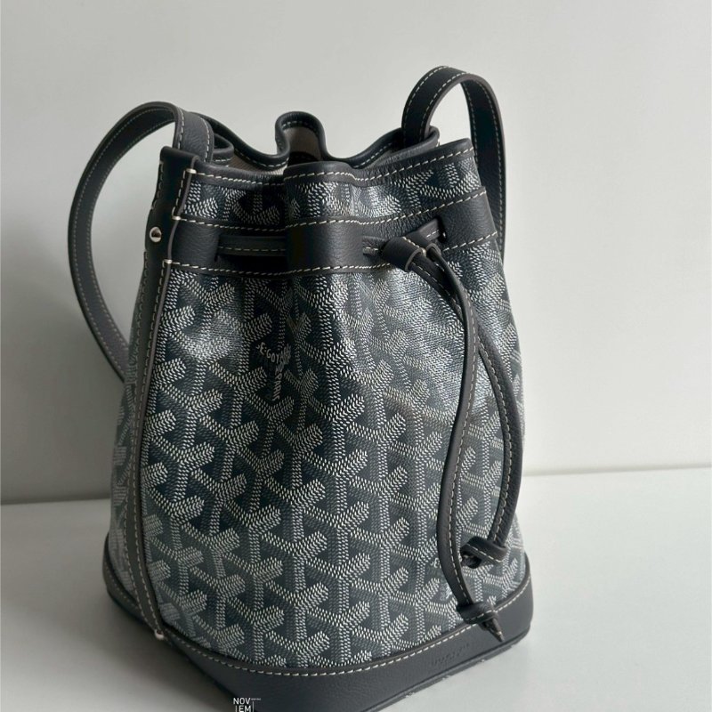 98新🩶 Goyard 戈雅 Petit Flot Bucket PM 灰色水桶包-2