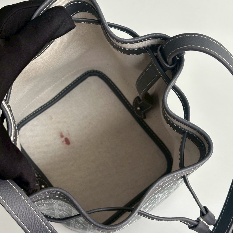 98新🩶 Goyard 戈雅 Petit Flot Bucket PM 灰色水桶包-7