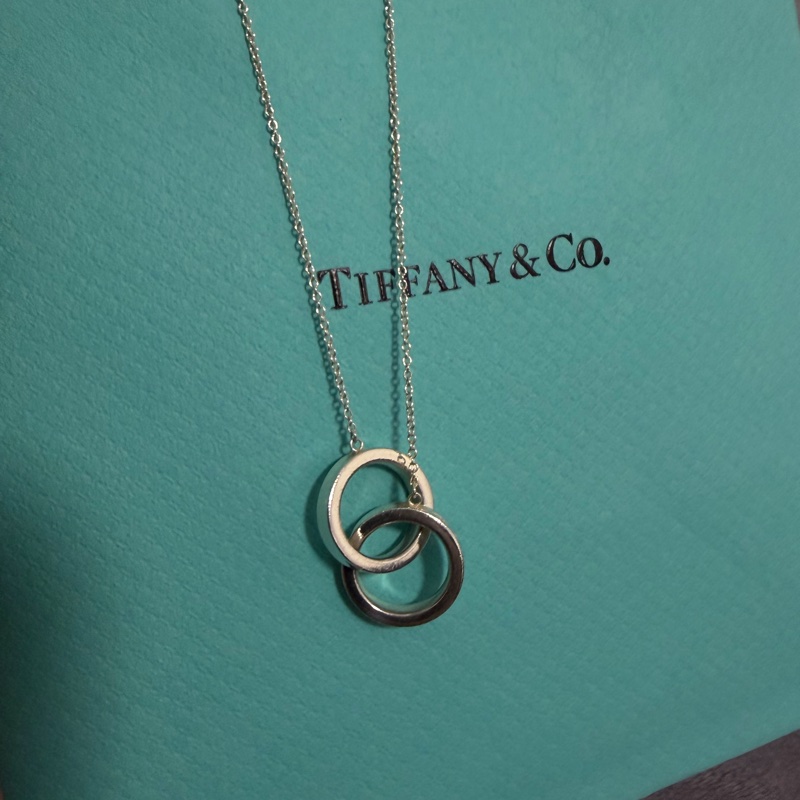 Tiffany&Co. 銀 雙圈項鍊-4