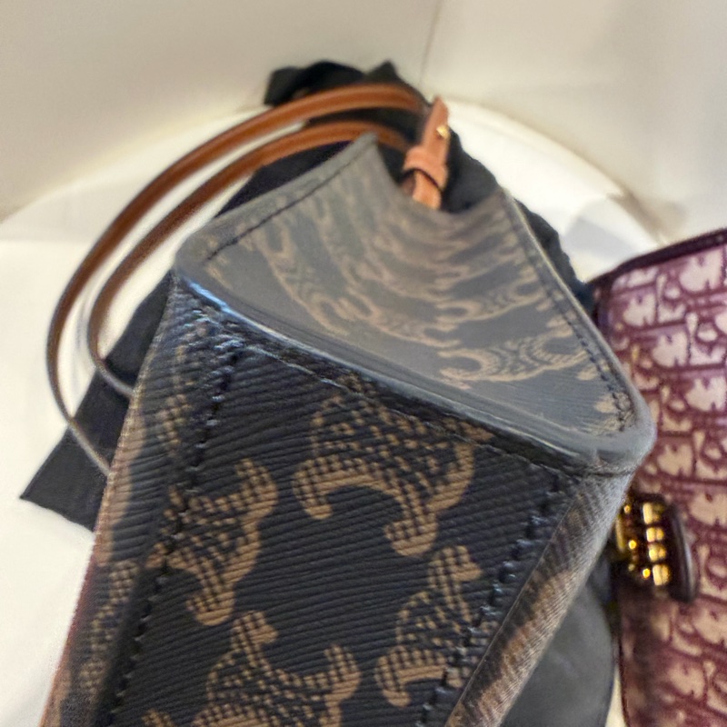 CELINE 老花經典手提袋 琴譜包 背帶 🩷超美入手款-10