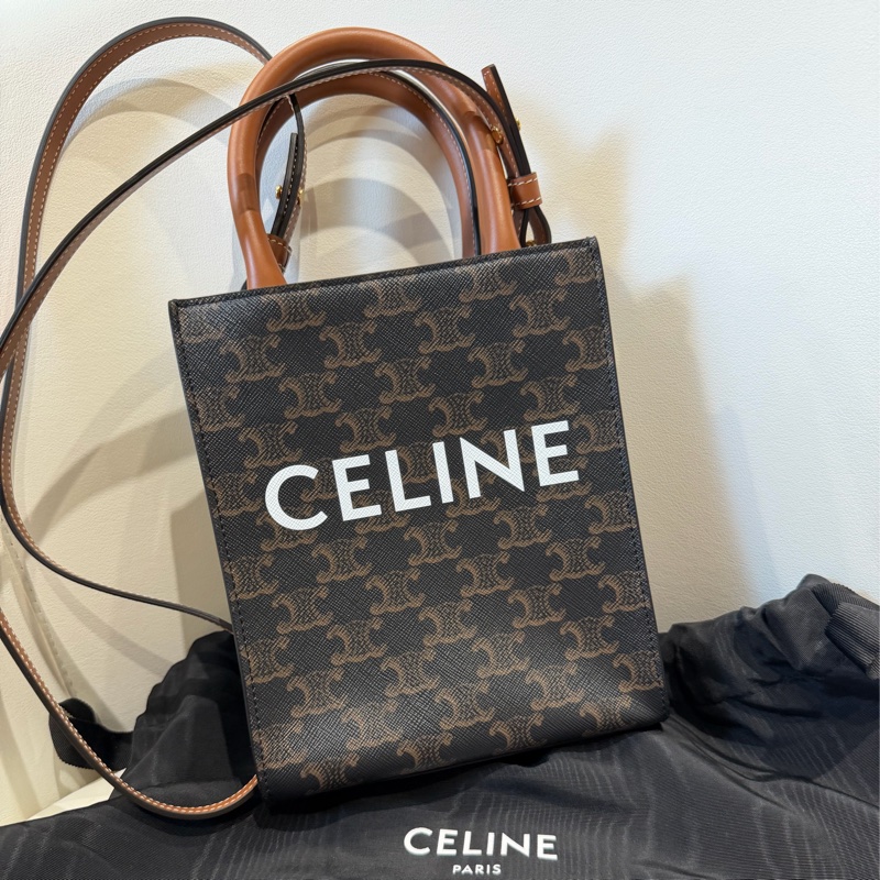 CELINE 老花經典手提袋 琴譜包 背帶 🩷超美入手款-11
