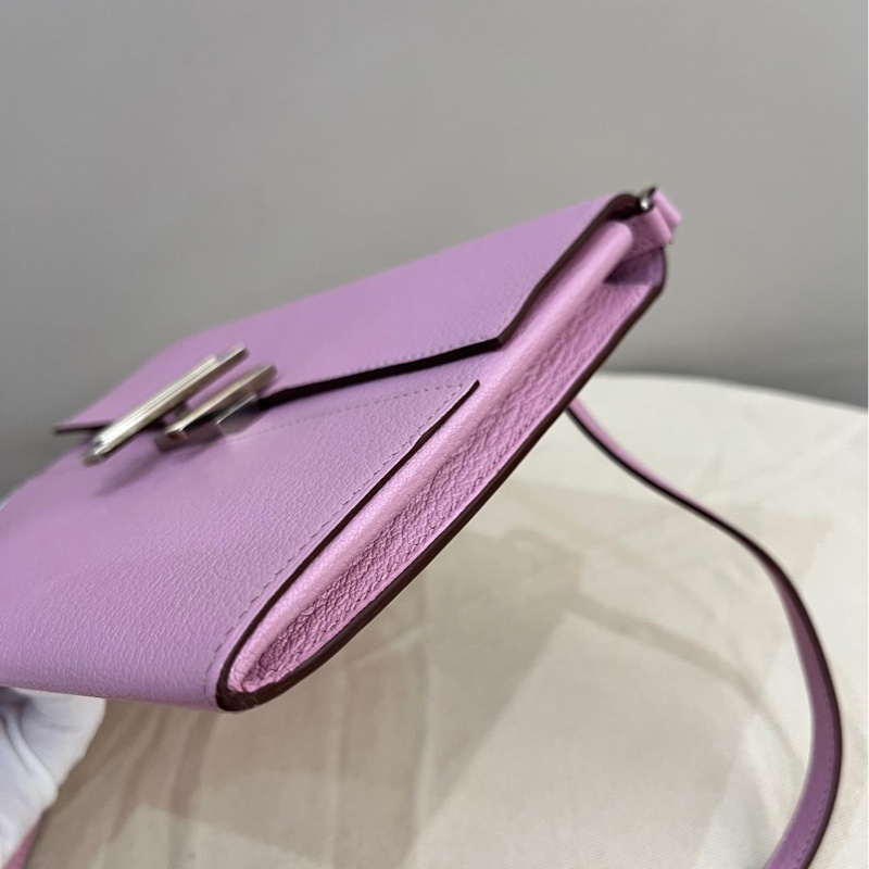 🌈Hermes💗Cinhetic to go💗X9粉色銀扣🌈98新🌟山羊皮🌟愛馬仕🌟-6