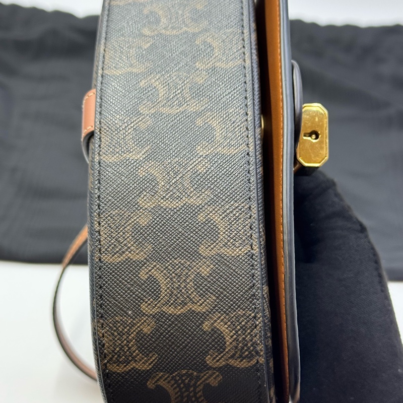 賽琳/Celine 凱旋門經典老花mini鎖頭手提腋下包 18*5* 23年-3