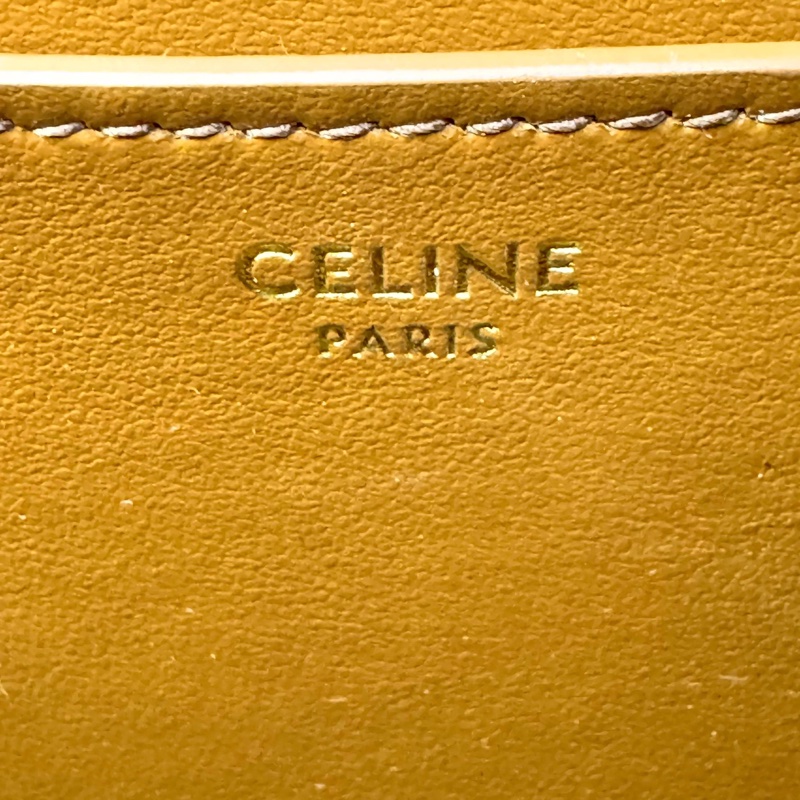 賽琳/Celine 凱旋門經典老花mini鎖頭23年皮印 手提腋下包 18*5*-7