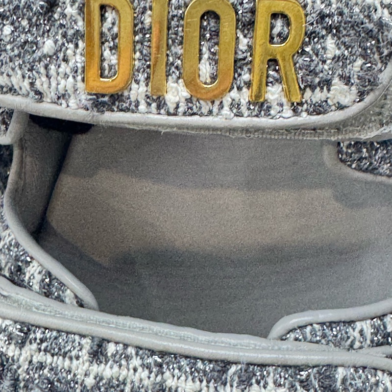 98新 迪奧/Dior DiorAct 小羊皮 粗花 一字平底拖鞋 37.5碼-5