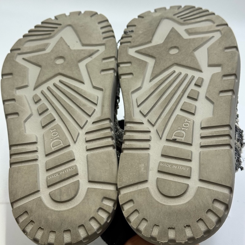 98新 迪奧/Dior DiorAct 小羊皮 粗花 一字平底拖鞋 37.5碼-7