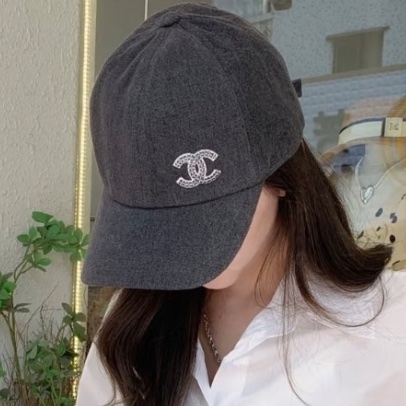 ❤️CHANEL 黑色牛仔面料 Logo 棒球帽-3