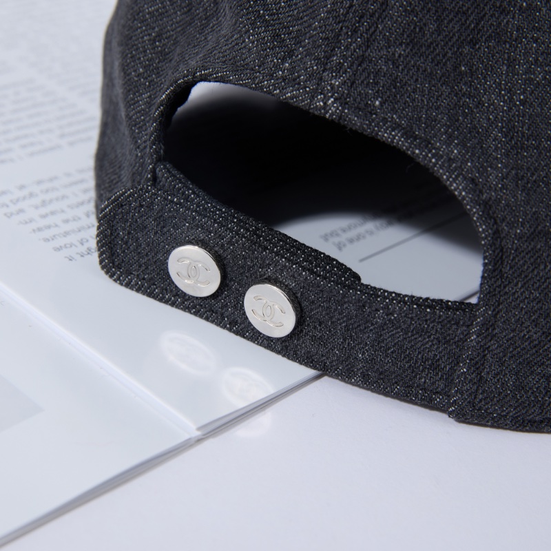 ❤️CHANEL 黑色牛仔面料 Logo 棒球帽-8