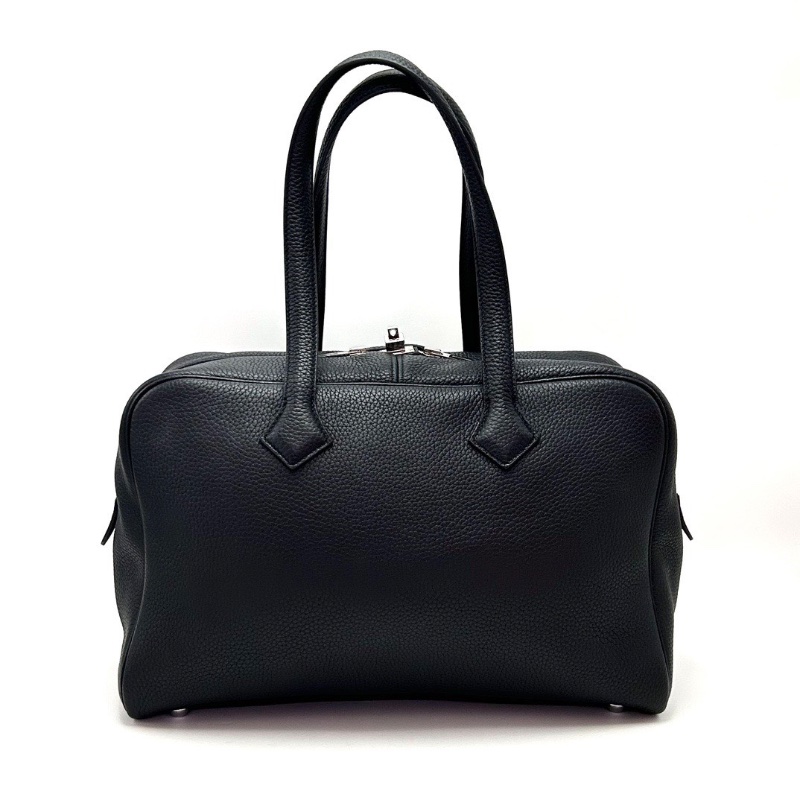 HERMES 維多利亞黑銀手提腋下包35*23*16 98新配件塵袋鑰匙鎖-6