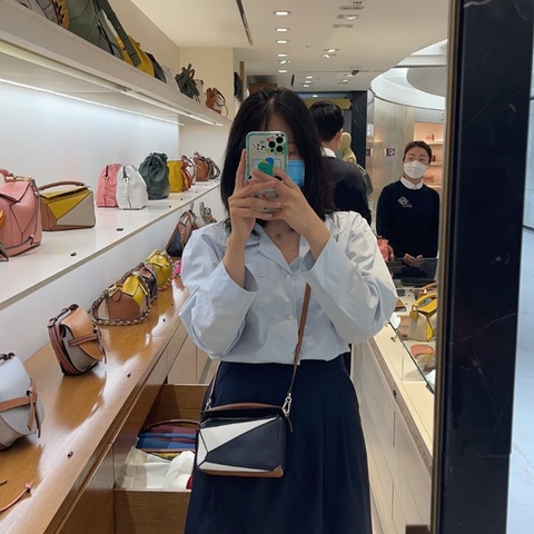 LOEWE 三拼色Puzzlemini 17*11.5*8 98新配件塵袋