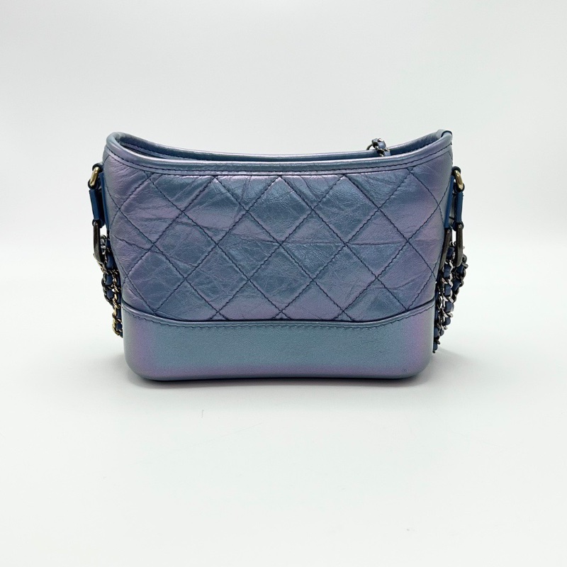 CHANEL人魚姬藍色小號流浪包20*15*8 98新配件塵袋保卡-6