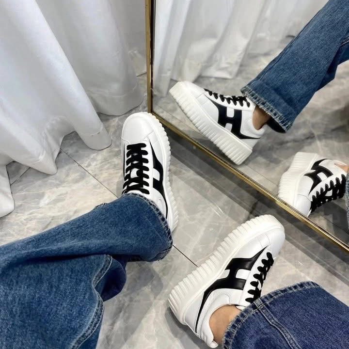 Hogan logo QQ刺繡餅乾鞋-2