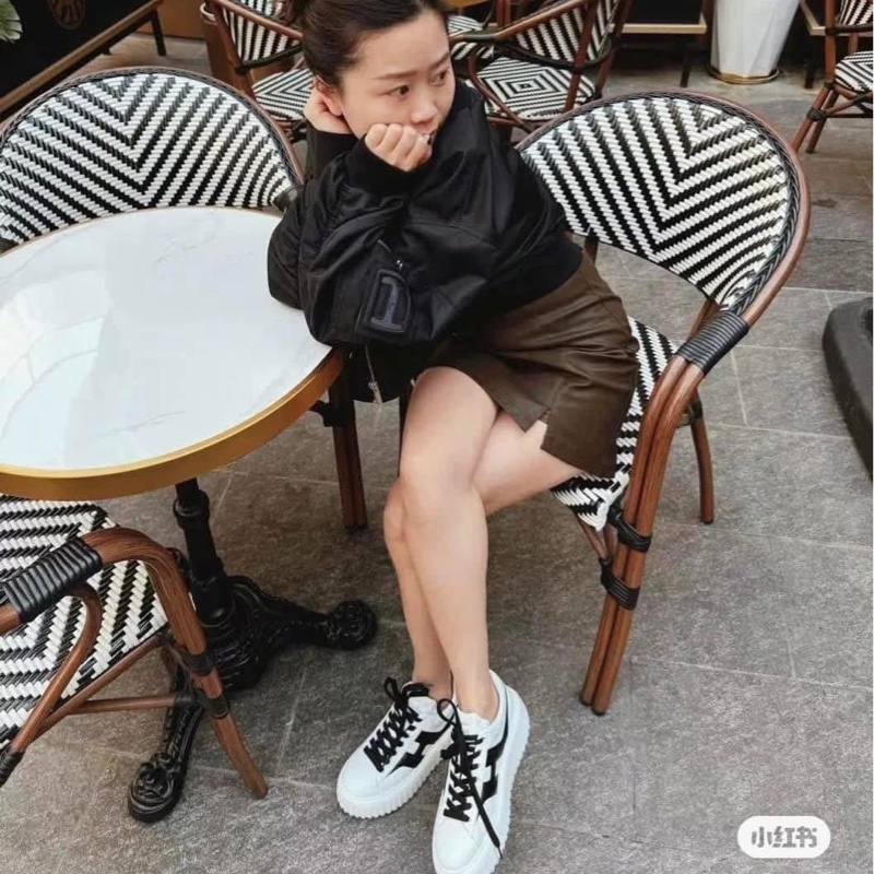 Hogan logo QQ刺繡餅乾鞋-3