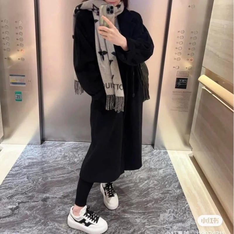 Hogan logo QQ刺繡餅乾鞋-4