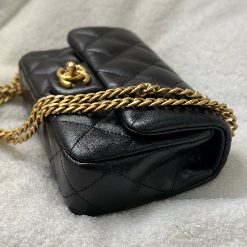 (2025台灣購證🇹🇼全配)Chanel 愛心調節釦黑金-4