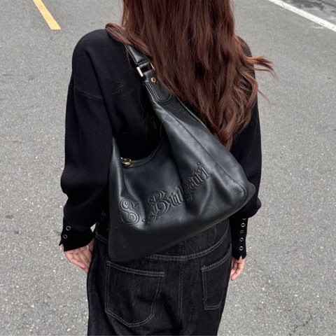 【極新🎁】 BVLGARI 寶格麗 經典黑色 Hobo腋下包 （專櫃122,000）