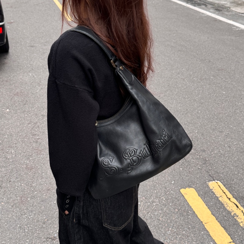 【極新🎁】 BVLGARI 寶格麗 經典黑色 Hobo腋下包 (專櫃122,000)-2