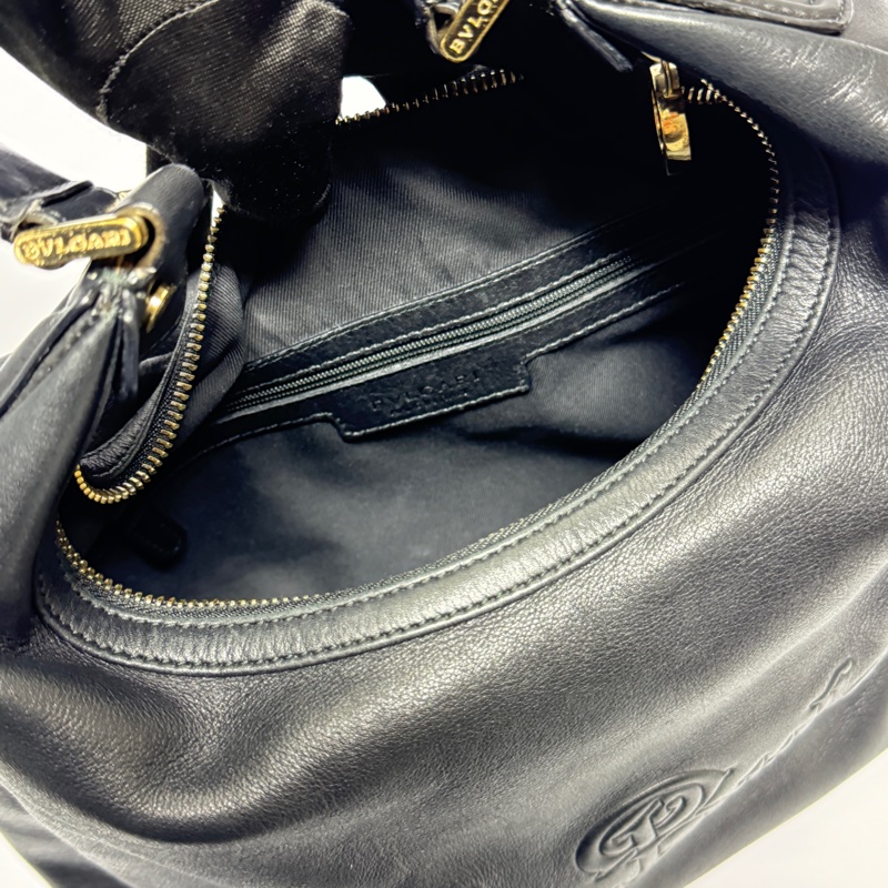 【極新🎁】 BVLGARI 寶格麗 經典黑色 Hobo腋下包 (專櫃122,000)-17