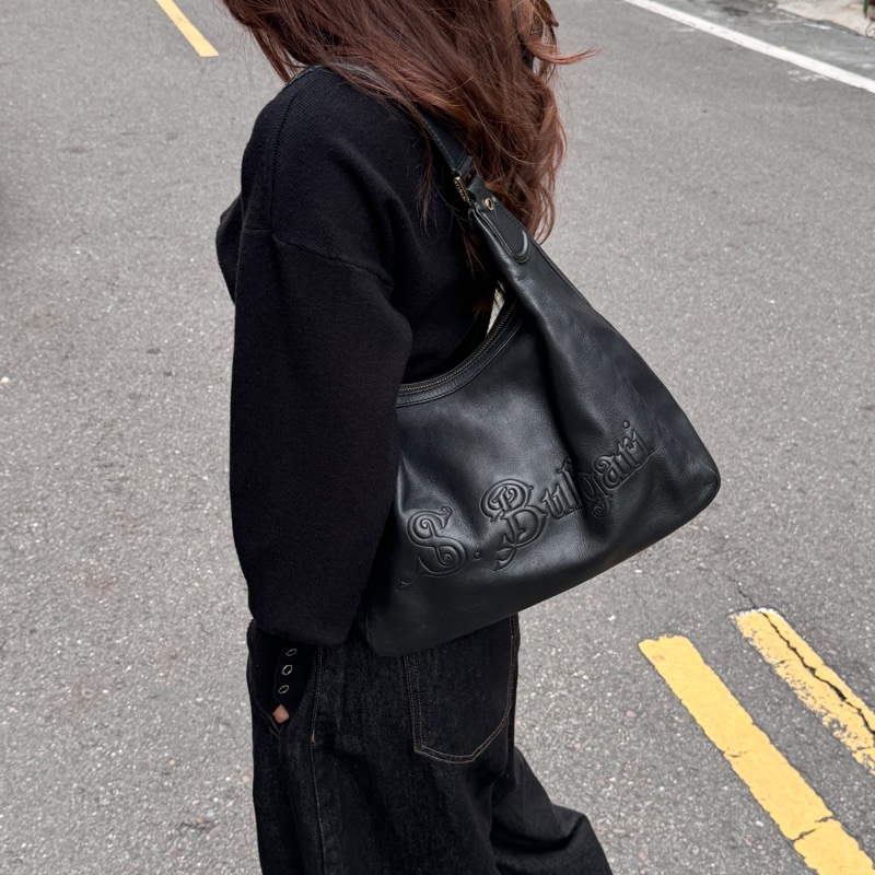 【極新🎁】 BVLGARI 寶格麗 經典黑色 Hobo腋下包 (專櫃122,000)-20