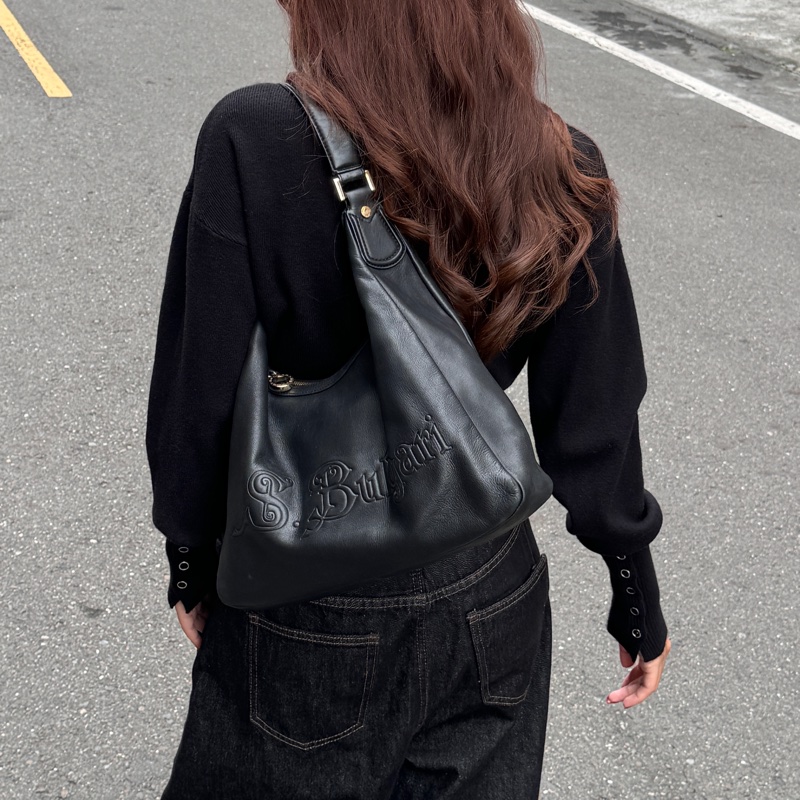 【極新🎁】 BVLGARI 寶格麗 經典黑色 Hobo腋下包 (專櫃122,000)-22