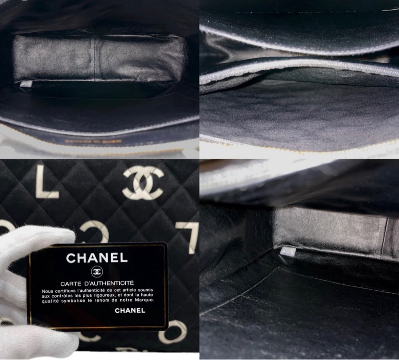 「JL精品代購」9新 Chanel秀款黑白塗鴉字母logo單肩包-10