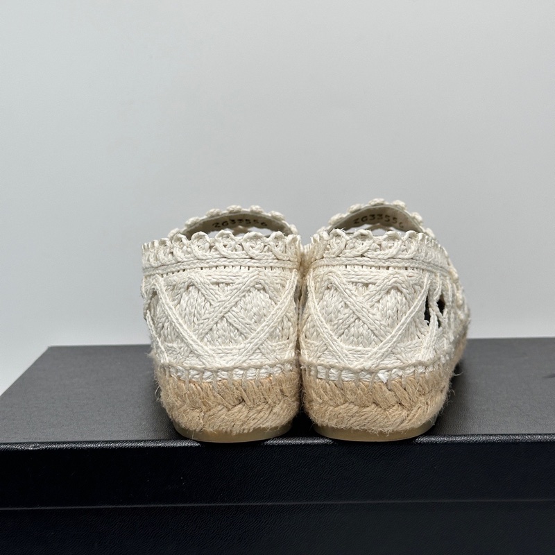 98新 香奈兒Chanel 草編➕皮革夏日單鞋 36-2