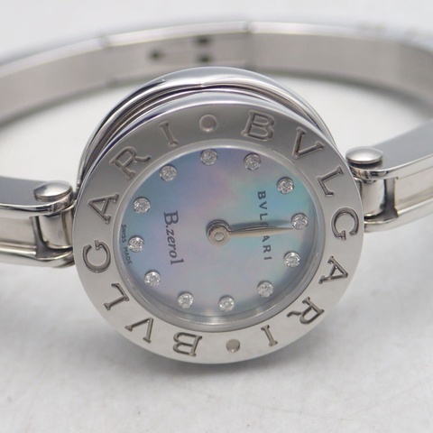 真品 BVLGARI 寶格麗 B.zero1 系列 BZ 22 S女士手鐲鑽錶