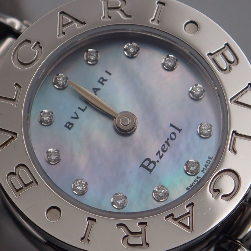 真品 BVLGARI 寶格麗 B.zero1 系列 BZ 22 S女士手鐲鑽錶-3