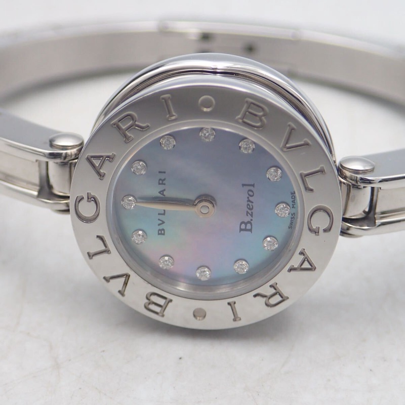 真品 BVLGARI 寶格麗 B.zero1 系列 BZ 22 S女士手鐲鑽錶-5