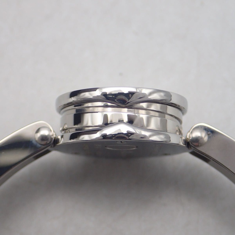 真品 BVLGARI 寶格麗 B.zero1 系列 BZ 22 S女士珍珠母貝手鐲原鑲真鑽錶-3