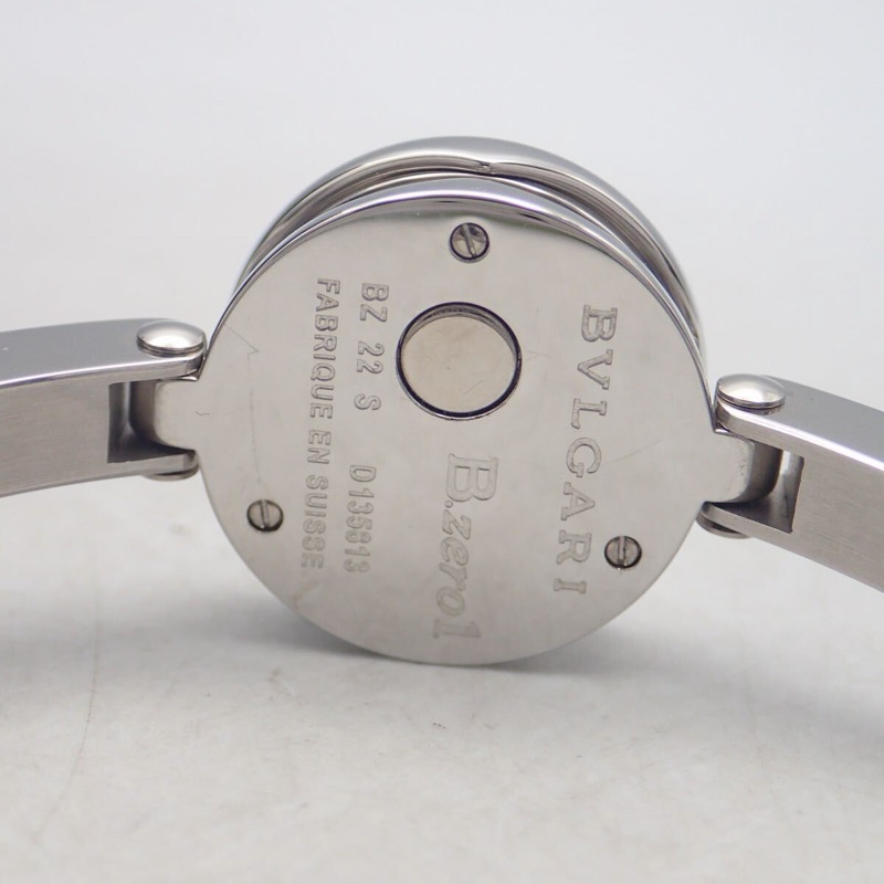 真品 BVLGARI 寶格麗 B.zero1 系列 BZ 22 S女士珍珠母貝手鐲原鑲真鑽錶-6