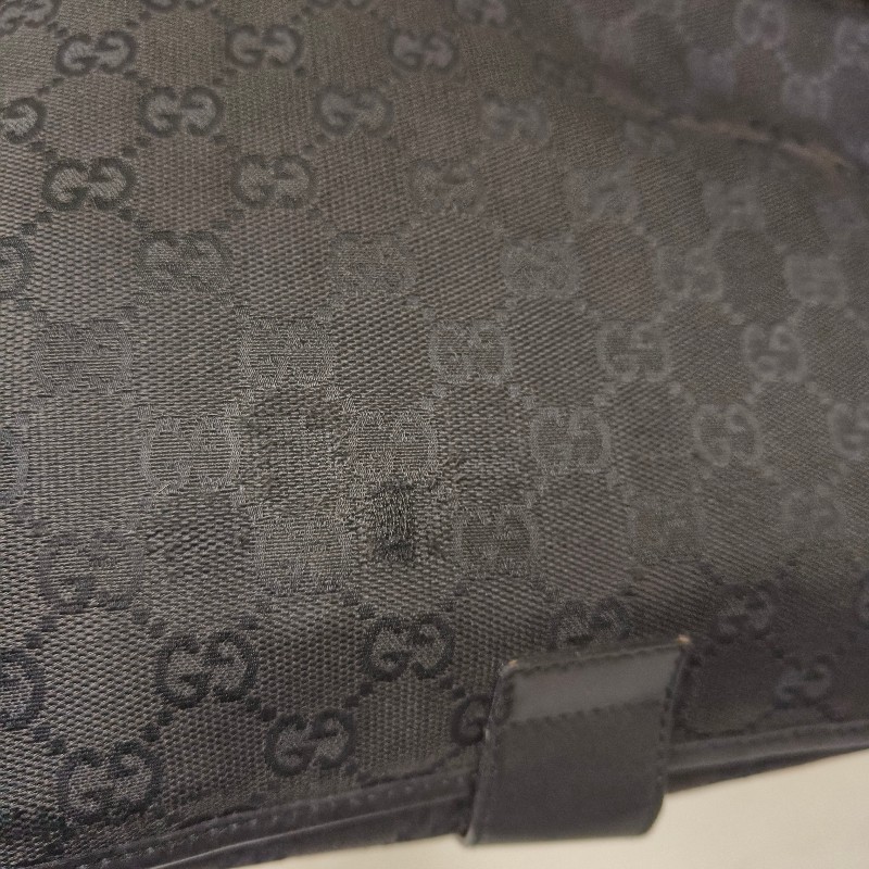 🫅女神購物節狂降(原$7800)‼️只到3/15⏰㊣✨GUCCI✨(附防塵袋)古馳 GG 黑色 滿版 帆布 皮革 老花 馬鞍包 腋下包 肩背包/二手包/保證正品🌳二手樹屋🌳-25