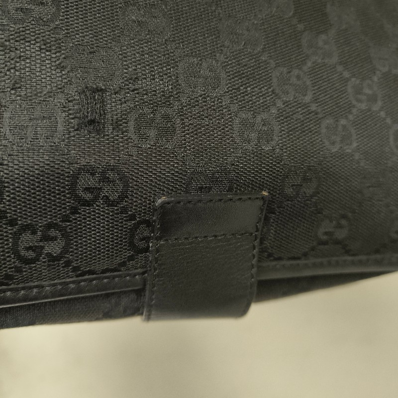 🫅女神購物節狂降(原$7800)‼️只到3/15⏰㊣✨GUCCI✨(附防塵袋)古馳 GG 黑色 滿版 帆布 皮革 老花 馬鞍包 腋下包 肩背包/二手包/保證正品🌳二手樹屋🌳-27