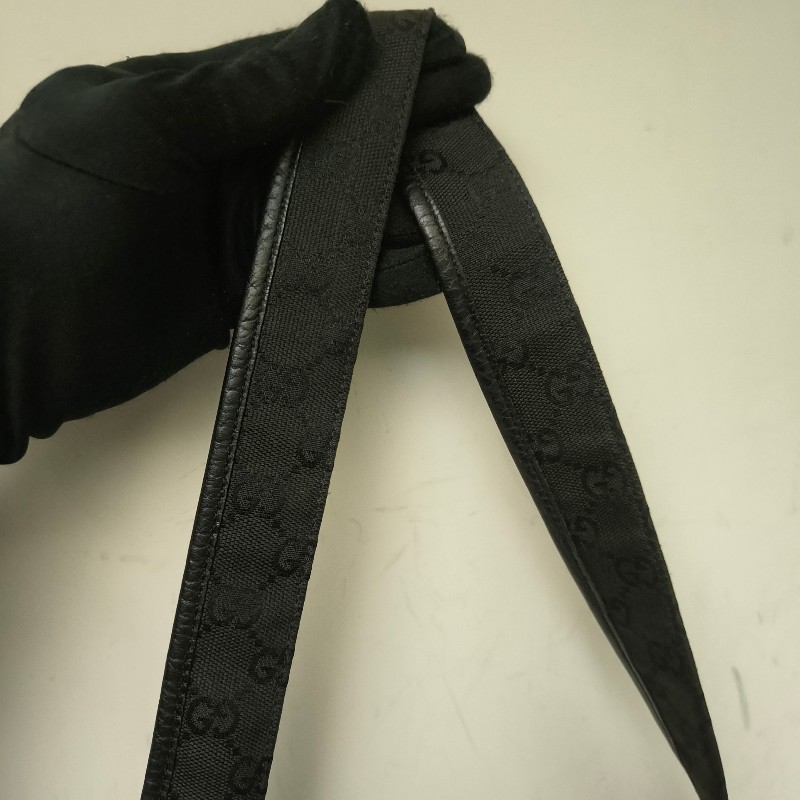 🫅女神購物節狂降(原$7800)‼️只到3/15⏰㊣✨GUCCI✨(附防塵袋)古馳 GG 黑色 滿版 帆布 皮革 老花 馬鞍包 腋下包 肩背包/二手包/保證正品🌳二手樹屋🌳-31