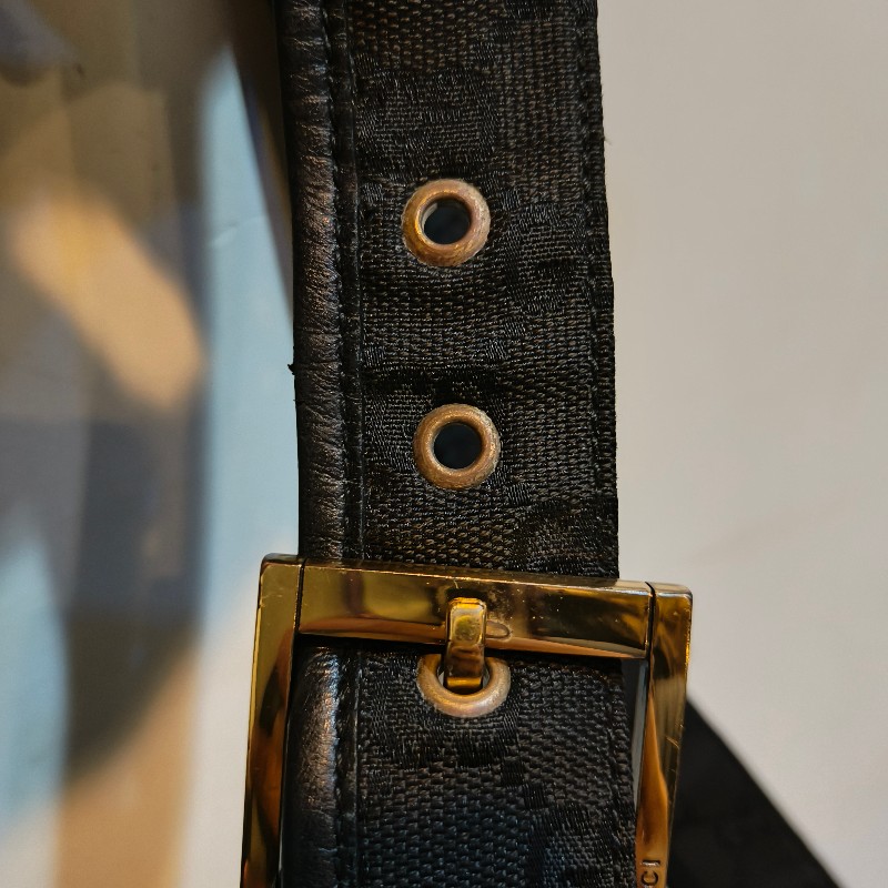 🫅女神購物節狂降(原$7800)‼️只到3/15⏰㊣✨GUCCI✨(附防塵袋)古馳 GG 黑色 滿版 帆布 皮革 老花 馬鞍包 腋下包 肩背包/二手包/保證正品🌳二手樹屋🌳-42