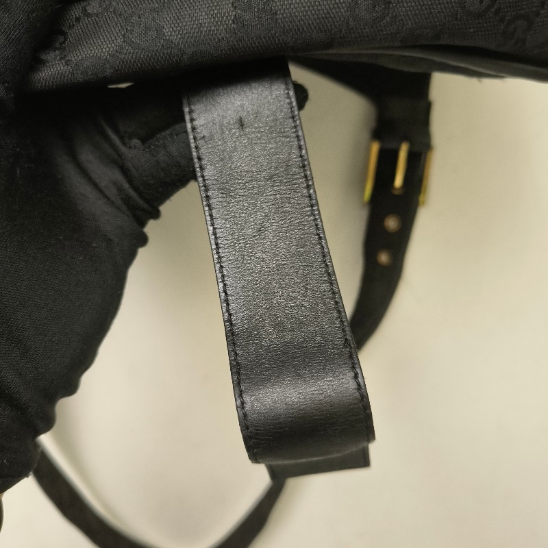 🫅女神購物節狂降(原$7800)‼️只到3/15⏰㊣✨GUCCI✨(附防塵袋)古馳 GG 黑色 滿版 帆布 皮革 老花 馬鞍包 腋下包 肩背包/二手包/保證正品🌳二手樹屋🌳-44