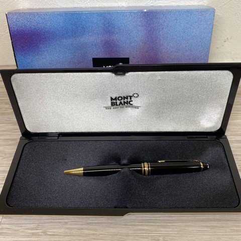 真品MONTBLANC 萬寶龍 Meisterstück 大師傑作（大班）鍍黃金經典原子筆