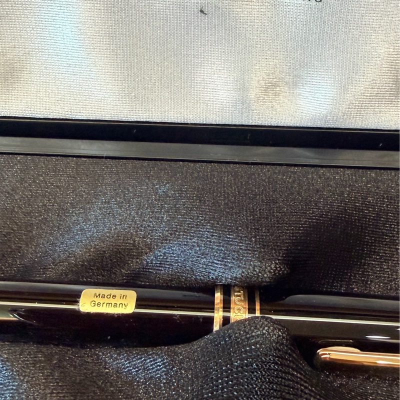 真品MONTBLANC 萬寶龍 Meisterstück 大師傑作（大班）鍍黃金經典原子筆 附盒單齊-24