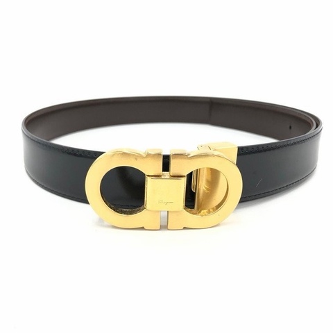 真品 Salvatore Ferragamo 薩爾瓦托・菲拉格慕 Gancini 皮帶