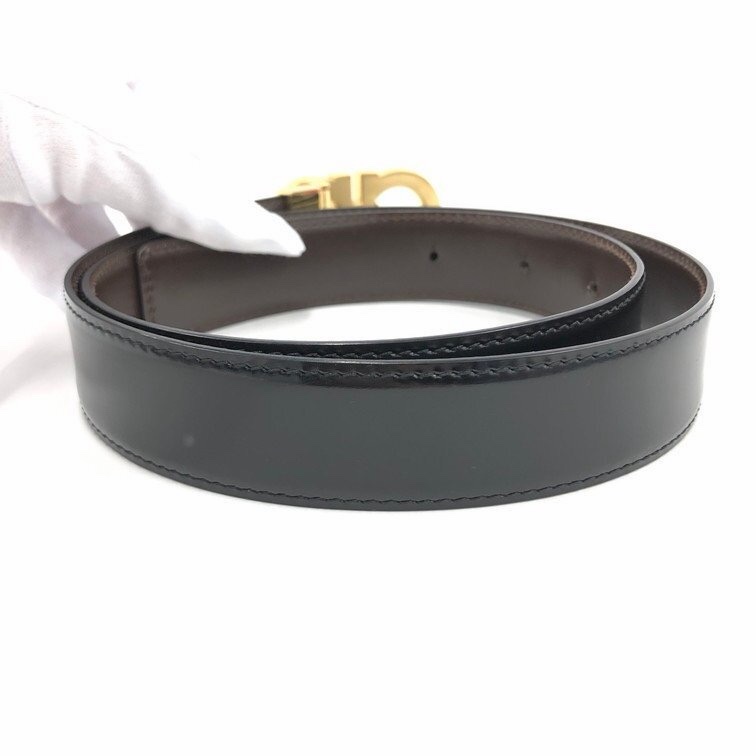 真品 Salvatore Ferragamo 薩爾瓦托・菲拉格慕 Gancini 皮帶-10