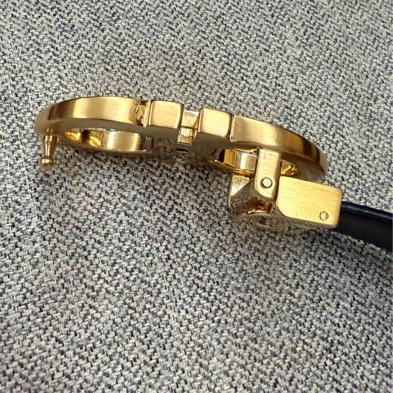 出清特價｜真品 Salvatore Ferragamo 薩爾瓦托・菲拉格慕 Gancini 皮帶 低調奢華品味-7