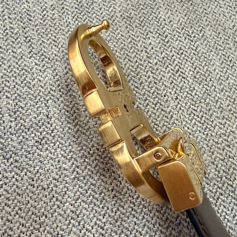 出清特價｜真品 Salvatore Ferragamo 薩爾瓦托・菲拉格慕 Gancini 皮帶 低調奢華品味-9