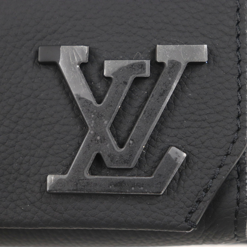 路易威登 M57081 LV Aerogramme Take-Off 斜背包,粒面皮革,黑色,含包裝盒和防塵袋,法國製造,男士款-8