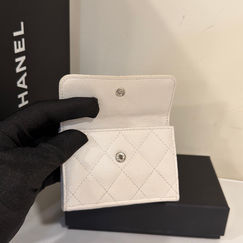#荔枝皮 #白雪公主 香奈兒白銀三折短夾 小巧超好用🔥-6